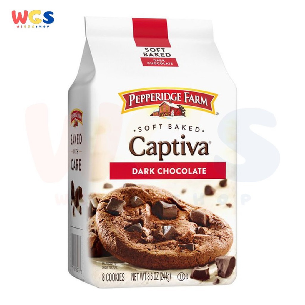 Biskuit Cookies Pepperidge Farm Captiva Soft Baked Dark Chocolate 244 gr