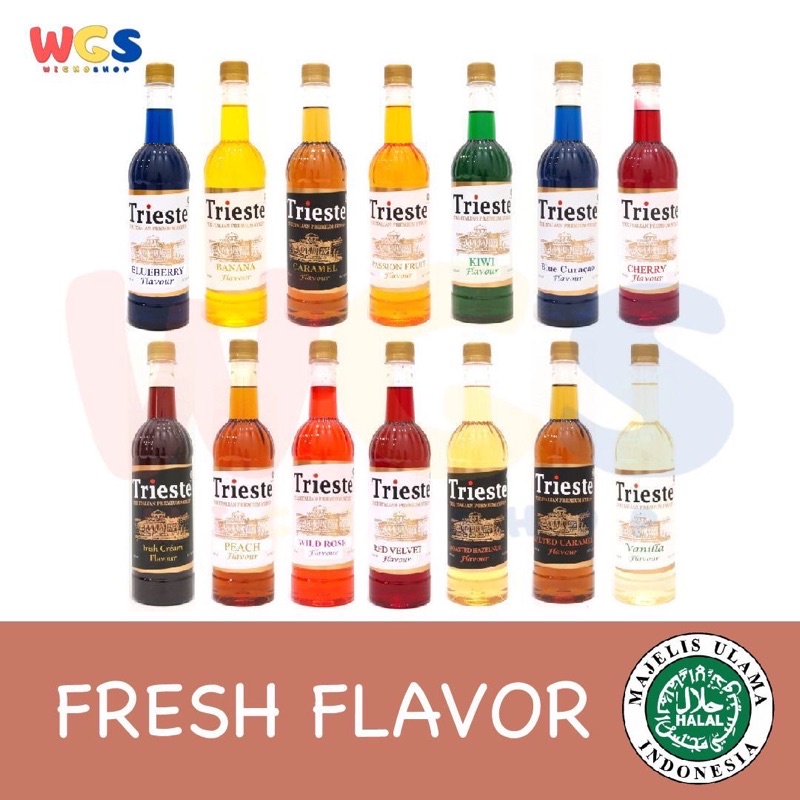 Trieste Syrup Varian Rasa Fresh Premium Flavour 650 ml - Halal MUI