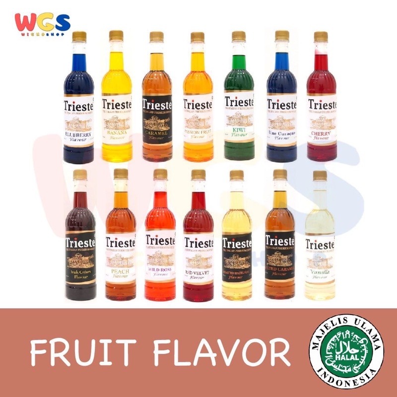 Trieste Syrup Varian Fruit Premium Flavour 650 ml - Halal MUI