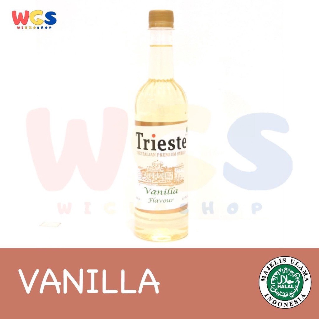 Trieste Syrup Vanilla Premium 650ml - Halal MUI - Boba, Milk Tea, Bubble Tea - Minuman Kekinian