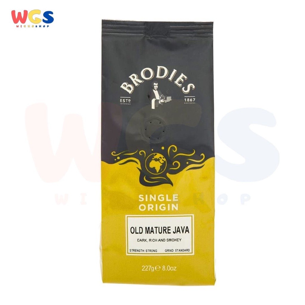 Brodies 1867 Old Mature Java Hand Roasted Ground Coffee Indonesia 227g