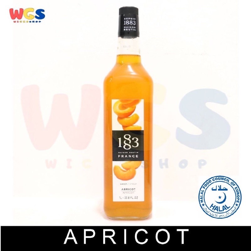 1883 Maison Routin France Syrup Apricot Flavored 1 ltr - 33.8 fl oz