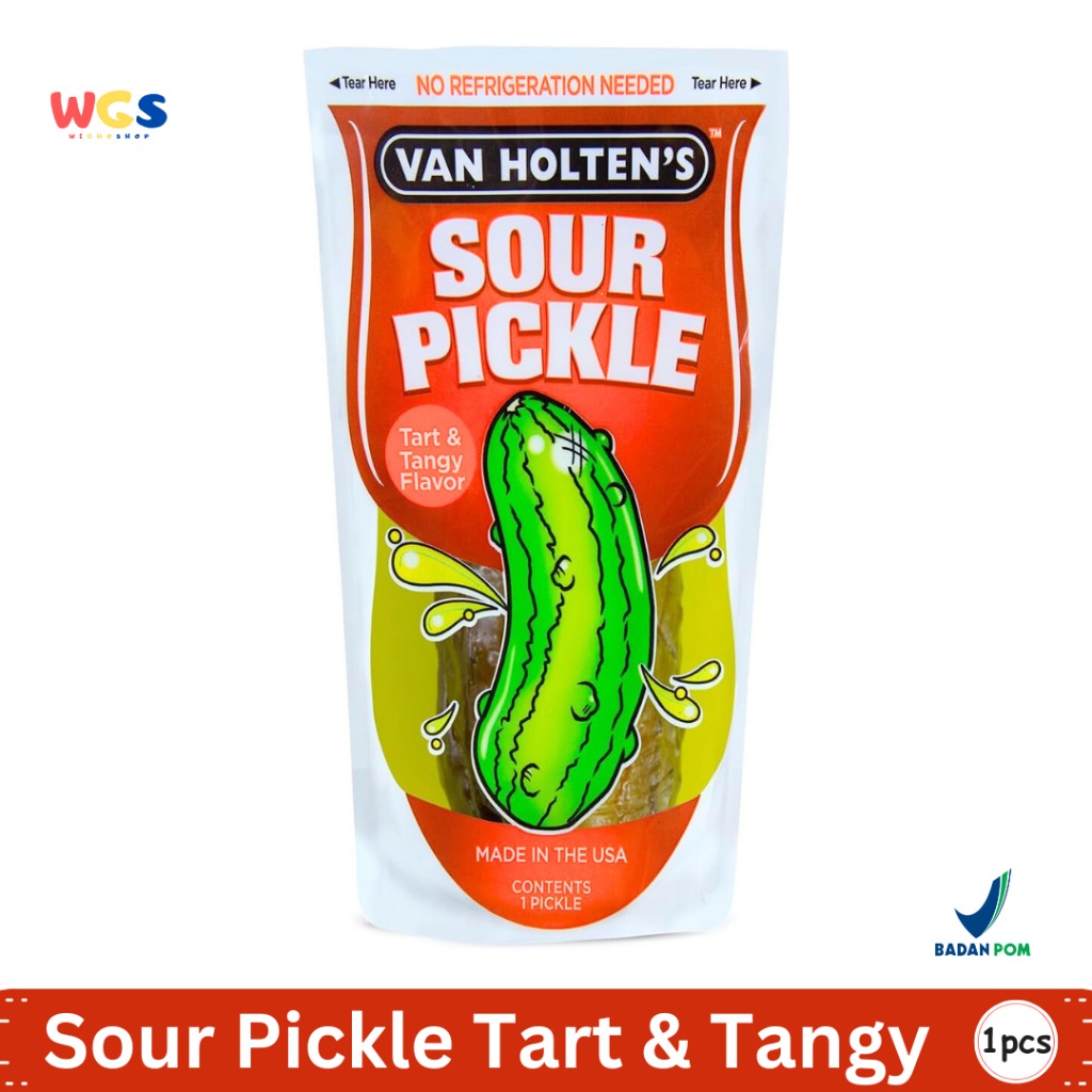 Van Holten’s Sour Pickle Tart & Tangy Flavor 1 pcs – Acar Mentimun Jumbo Asam Segar
