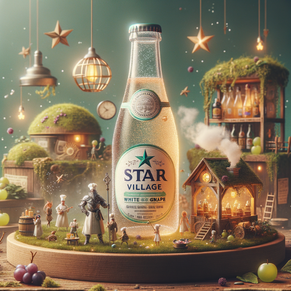 Promo Star Village Sparkling White Grape Drink Non Alcohol 750ml - Halal di Wighoshop
