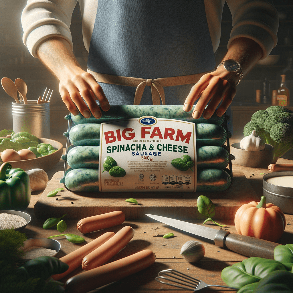 Promo Big Farm Spinach and Cheese Sausage 360g – Sosis Ayam dengan Bayam dan Keju, Lezat dan Bergizi di Wighoshop