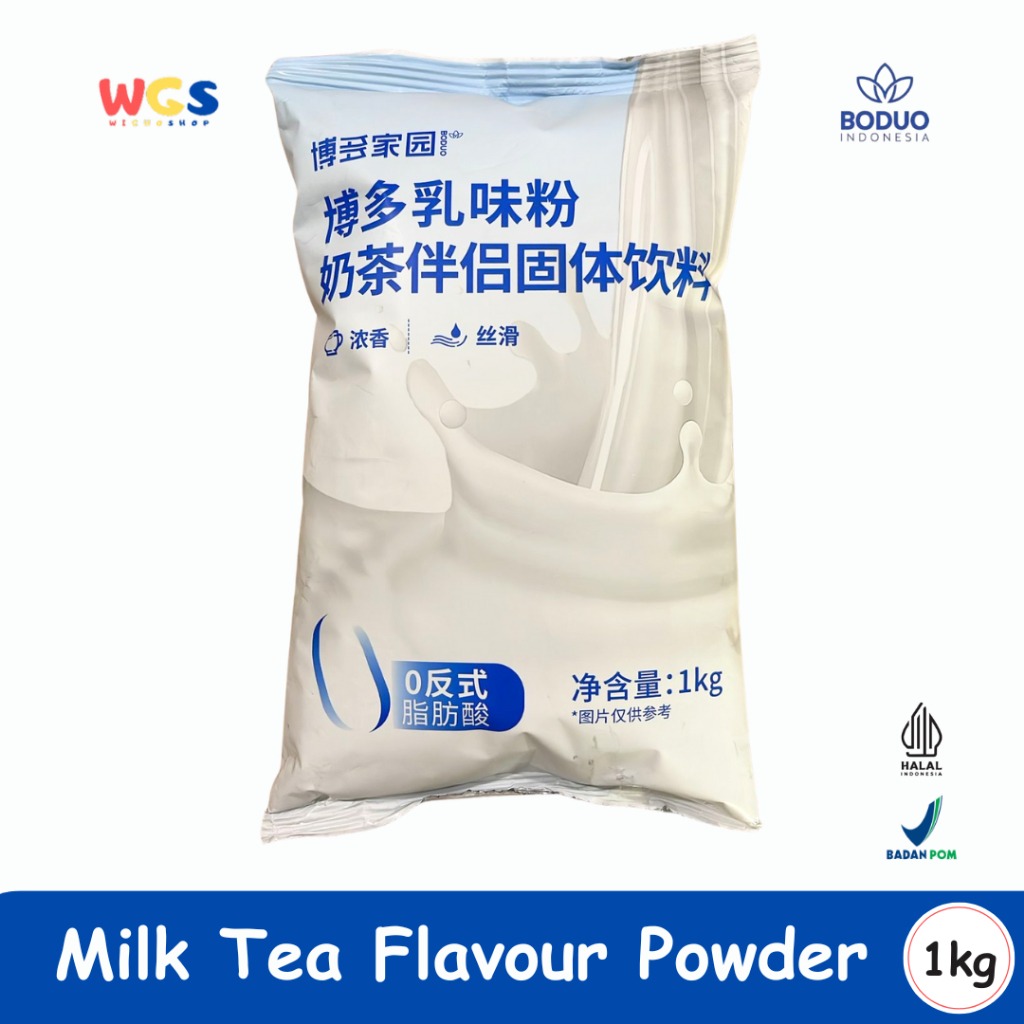 Boduo Milk Tea Flavored Powder Dairy Creamer Low Fat 1kg - Minuman Kekinian, Thai Tea dan Dessert