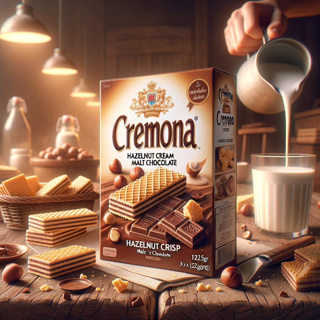 Promo Cremona Hazelnut Cream Crisp Malt Chocolate Wafer 3 x 12,5gr di Wighoshop