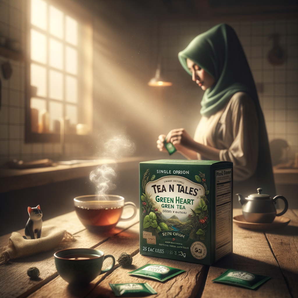 Promo Tea N Tales Green Heart Green Tea Single Origin (25 Sachet x 3g) – Teh Hijau Segar & Alami di Wighoshop