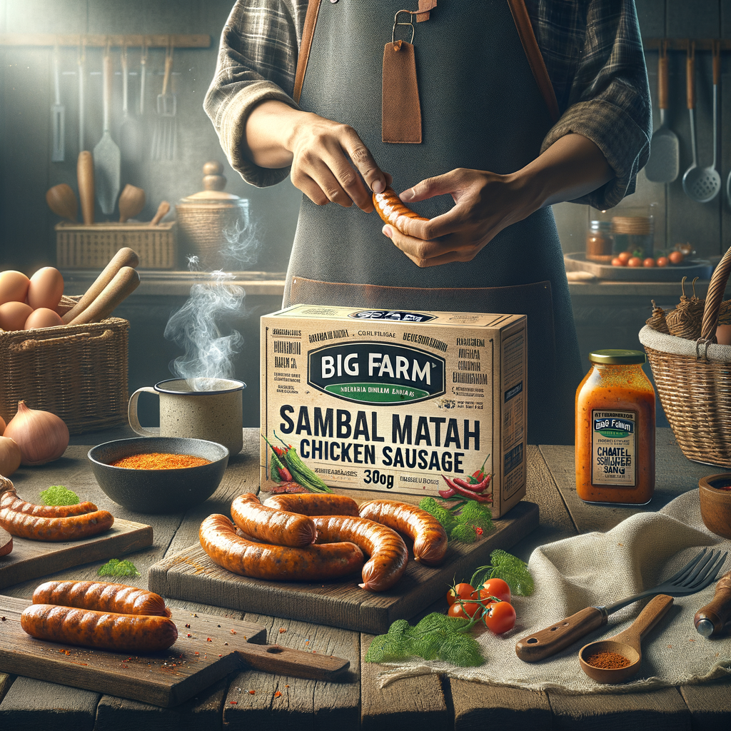 Promo Big Farm Sambal Matah Chicken Sausage 360g β Sosis Ayam dengan Sensasi Pedas Sambal Matah, Lezat di Wighoshop