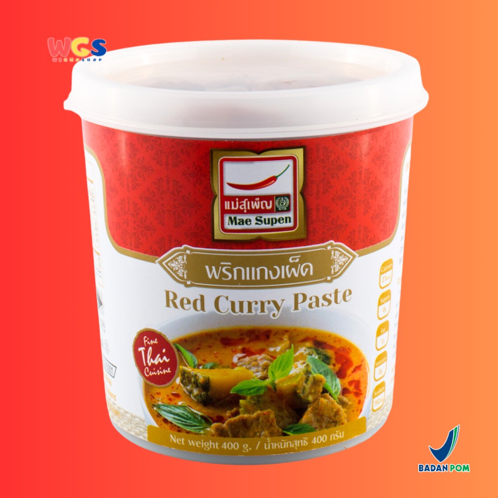 Mae Supen Red Curry Paste 400g - Pasta Kari Merah Otentik Thailand