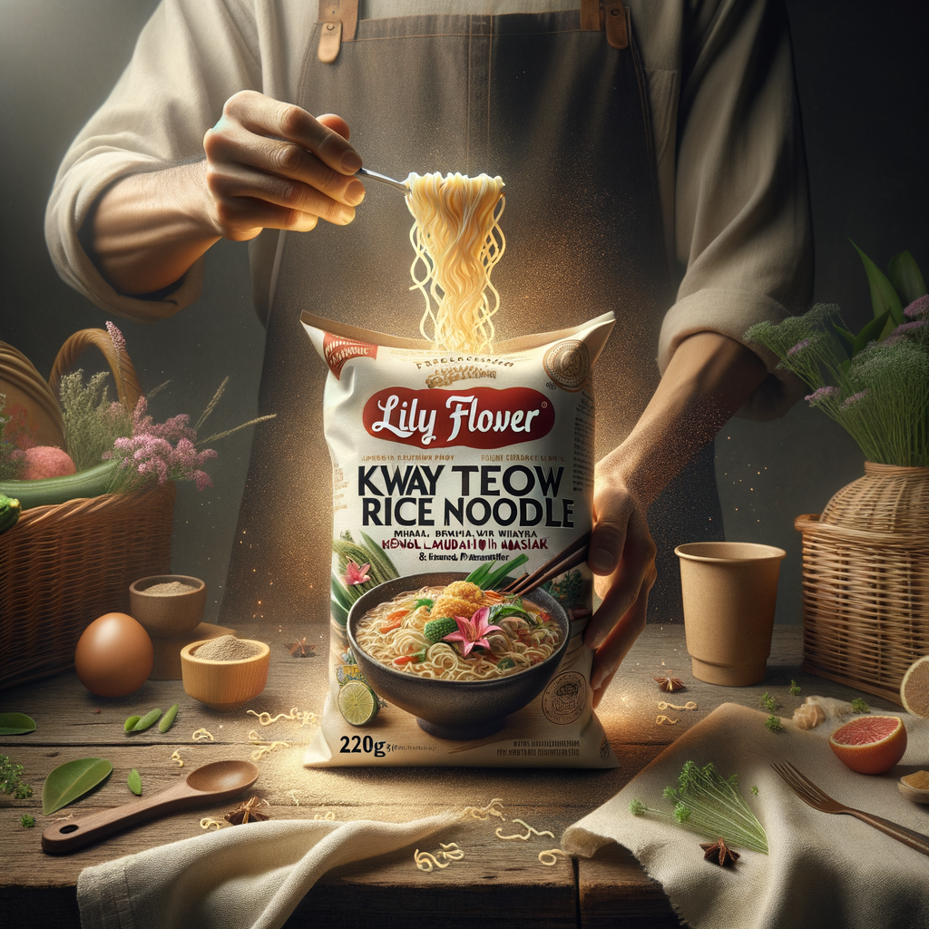 Promo Lily Flower Kway Teow Rice Noodle 220g – Kuetiaw Beras Premium, Kenyal & Mudah Dimasak di Wighoshop