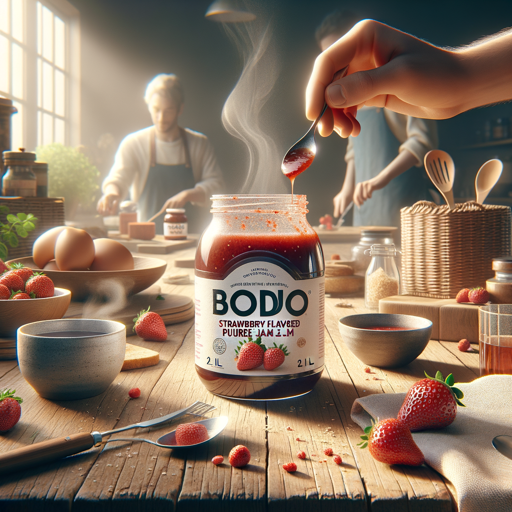 Promo BODUO Strawberry Flavored Puree Jam 2.1L – Selai Stroberi & Puree Premium di Wighoshop