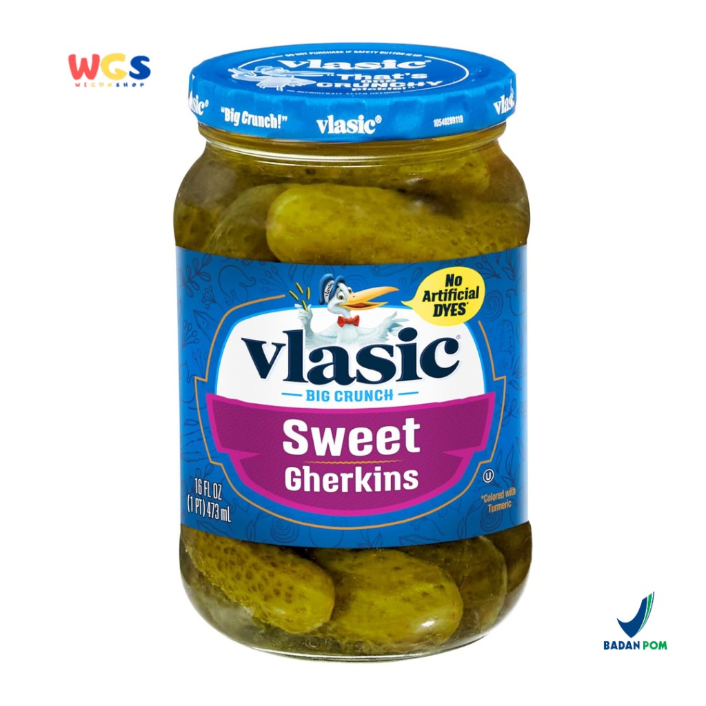 vlasic Big Crunch Sweet Gherkins No Artificial 470ml