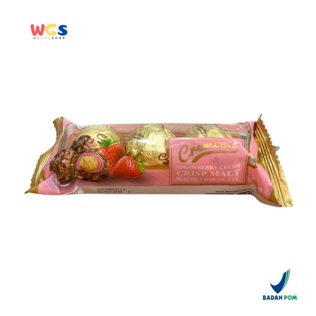 Cremona Strawberry Cream Crisp Malt Wafer Chocolate 3pcs 36g