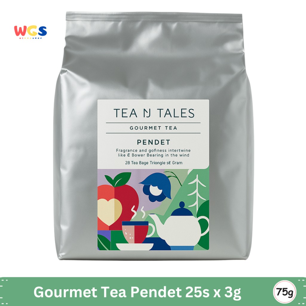 Tea N Tales Pendet Gourmet Tea Blend (25 Tea Bags x 3g) – Teh Buah Floral Lembut & Harum Alami