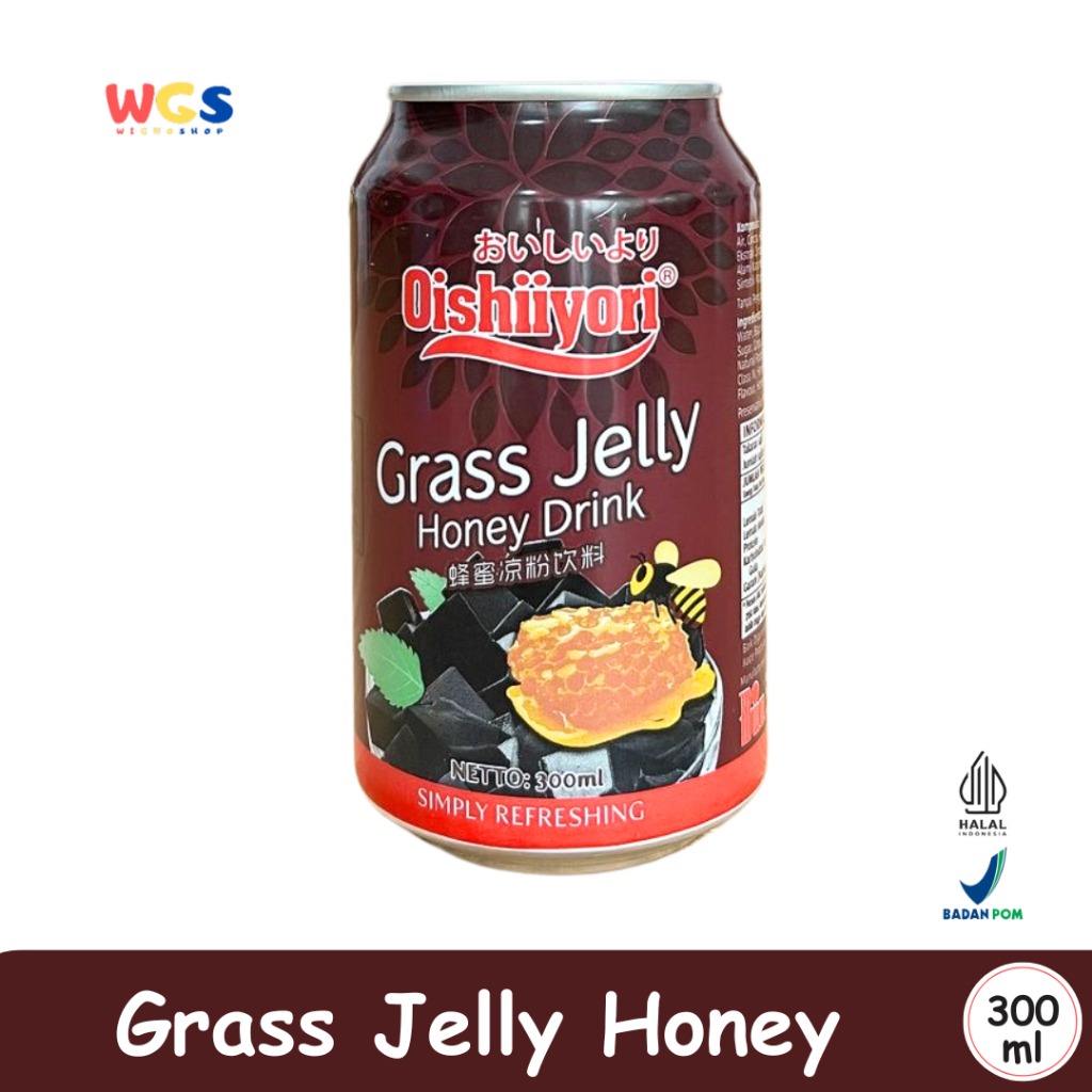 Oishiiyori Grass Jelly Honey Drink 300ml – Minuman Cincau Madu yang Menyegarkan