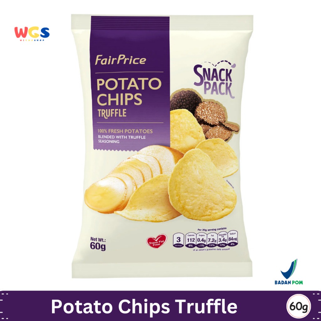 FairPrice Potato Chips Truffle 60g – Keripik Kentang Renyah dengan Aroma Truffle Premium