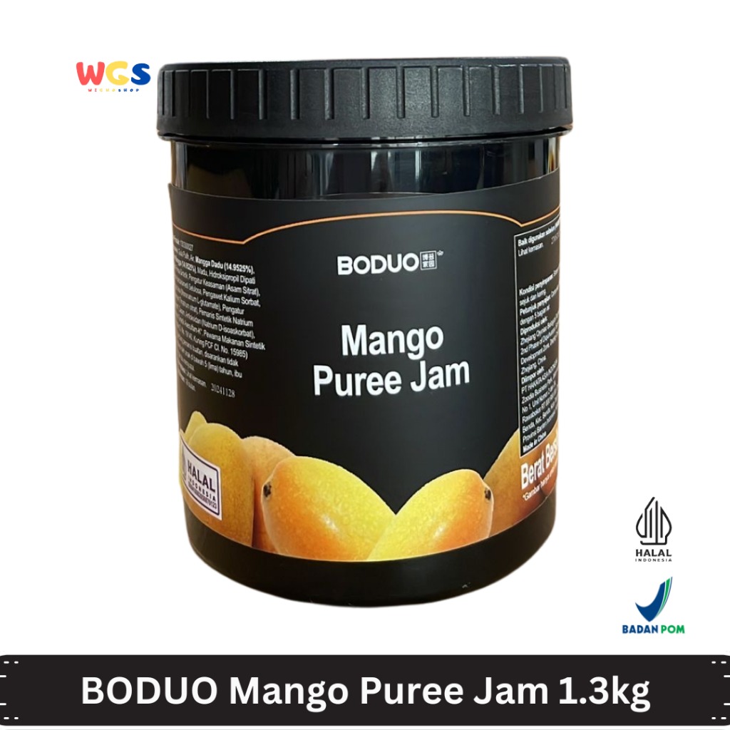 BODUO Mango Puree Jam 1.3kg – Selai Mangga Premium dengan Tekstur Lembut