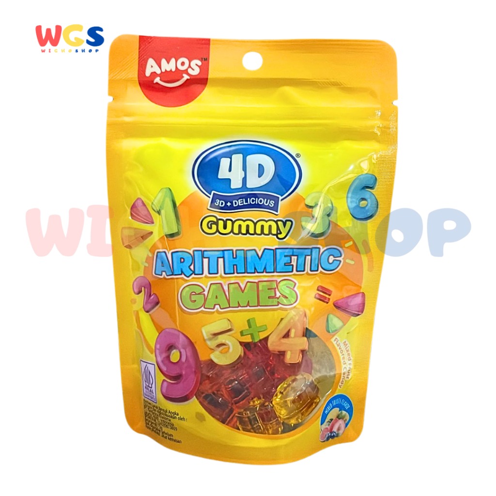 AMOS Permen Gummy 4D Arithmetic Games 72g - Camilan Lezat dan Edukatif untuk Anak-Anak