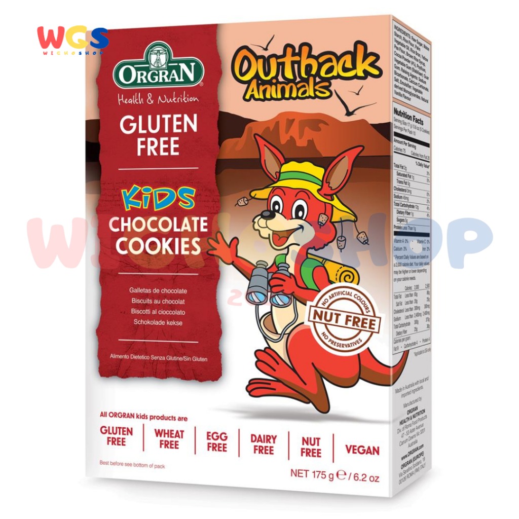 ORGRAN Kids Chocolate Cookies Gluten Free Vegan 175g
