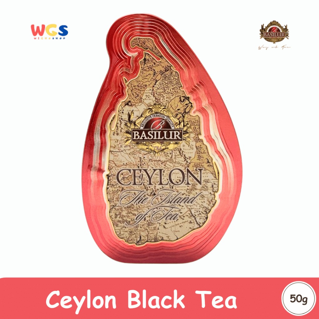 Basilur Ceylon The Island of Tea Imperial Ceylon Pure Ceylon Black Tea 50g – Kaleng Koleksi Premium