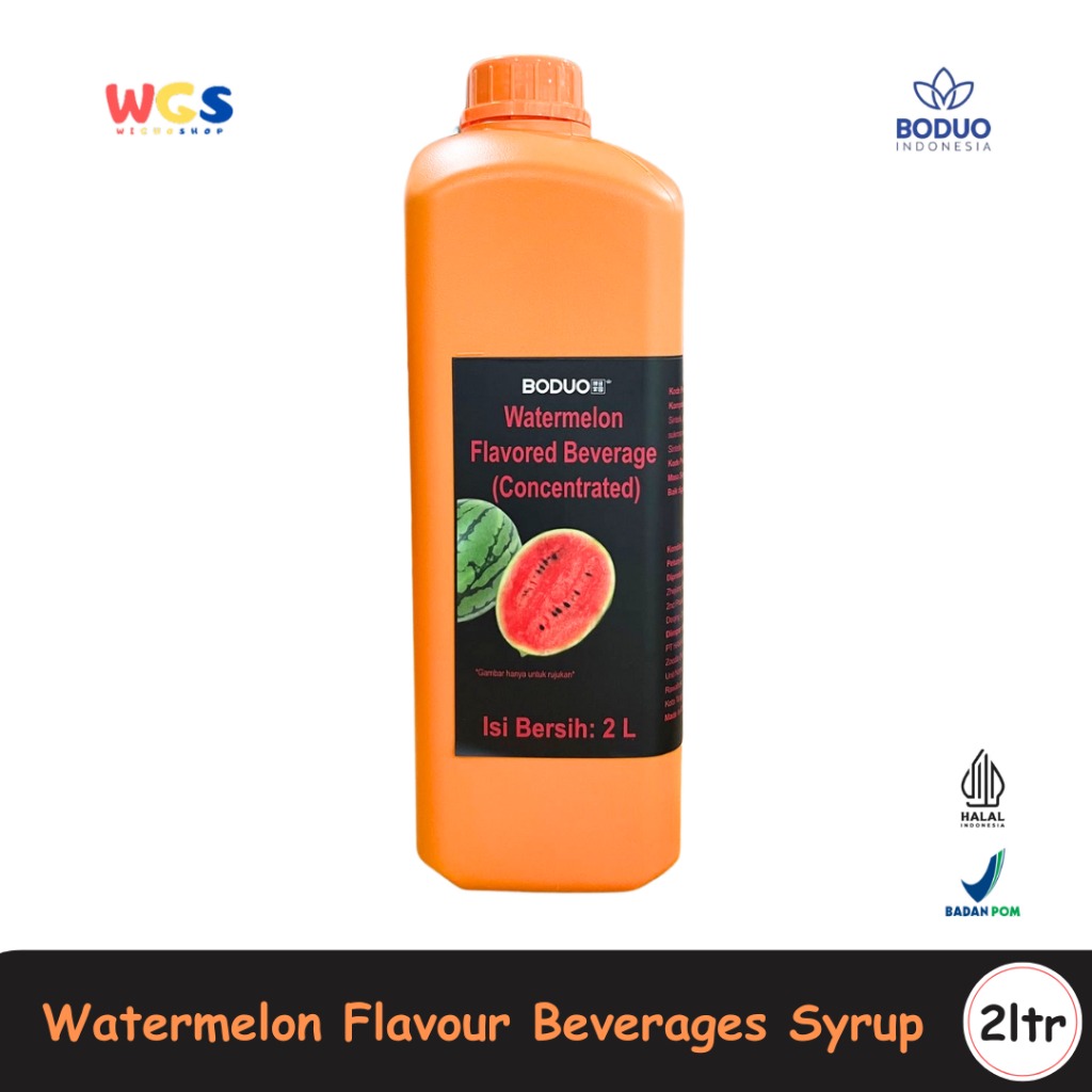 BODUO Watermelon Syrup Flavored Beverage Concentrate 2L β Sirup Semangka untuk Minuman Kekinian