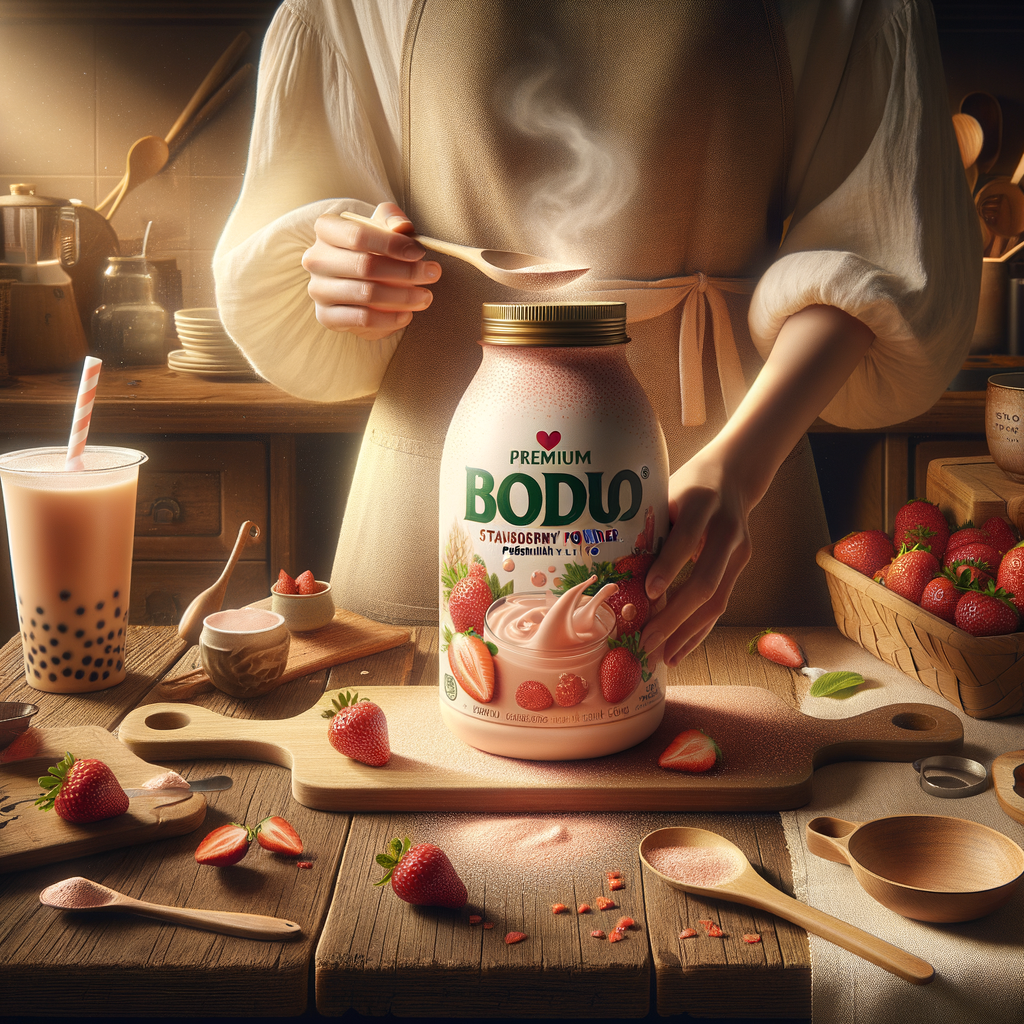Promo BODUO Strawberry Flavored Powder Premium 1kg – Boba - Bubble Tea - Halal dan BPOM di Wighoshop