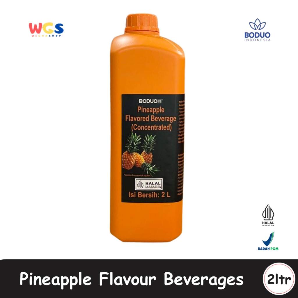 BODUO Pineapple Flavored Syrup 2L – Sirup Nanas Premium untuk Minuman Kekinian