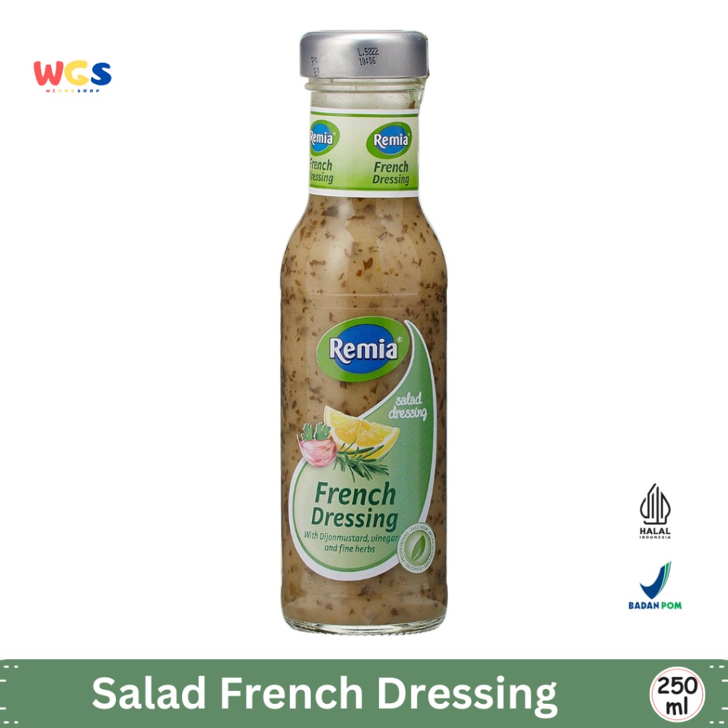 Remia French Dressing 250ml – Saus Salad Khas Prancis dengan Dijon Mustard, Cuka & Herba Halus