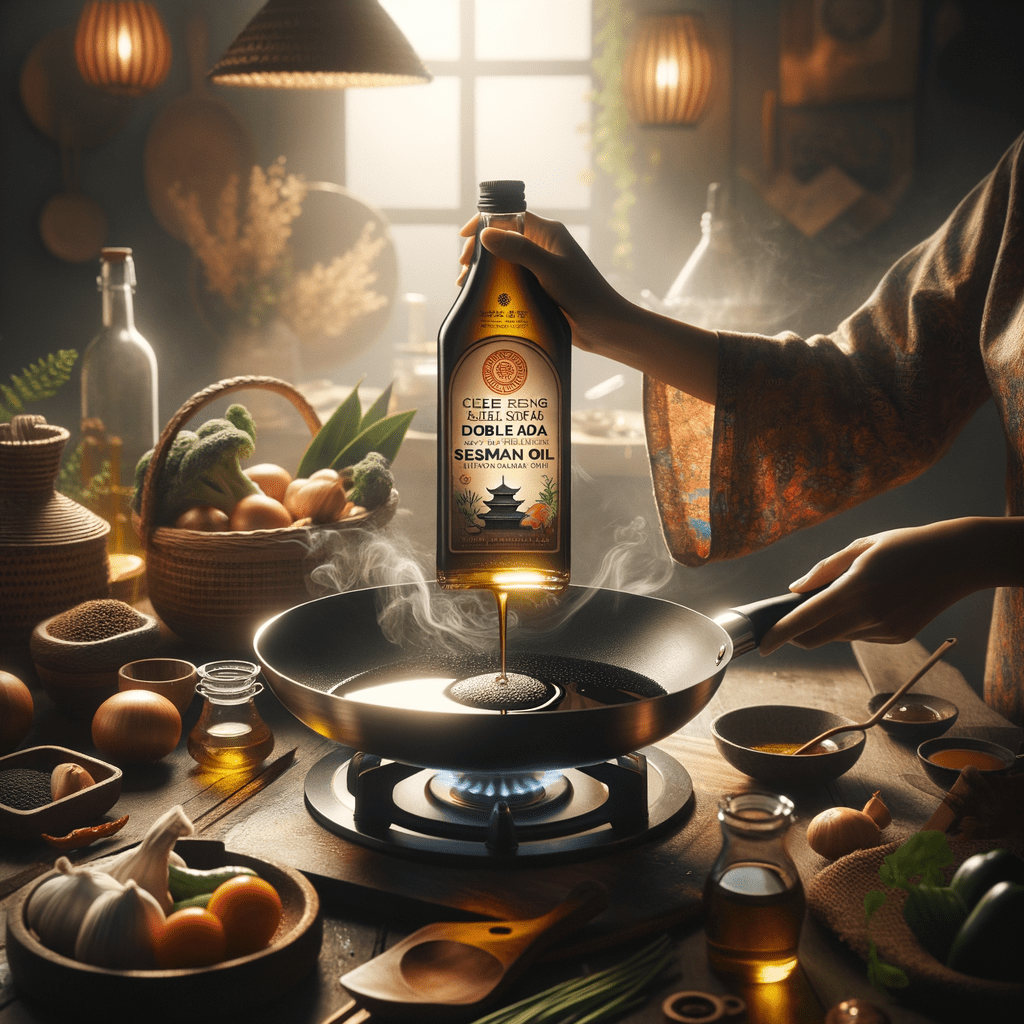 Promo Chee Seng Double Pagoda 100% Pure Black Sesame Oil 650 ml - Minyak Wijen di Wighoshop