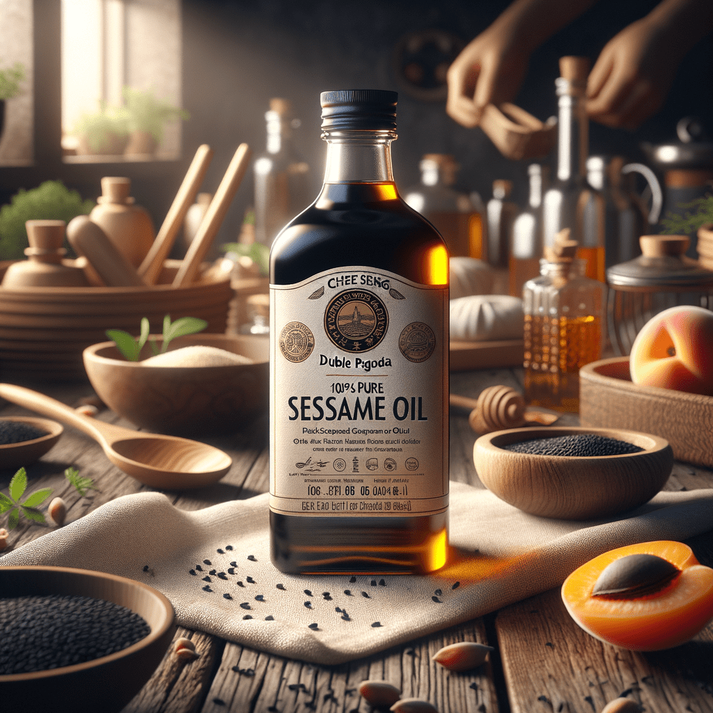 Promo Chee Seng Double Pagoda 100% Pure Black Sesame Oil 650 ml - Minyak Wijen di Wighoshop