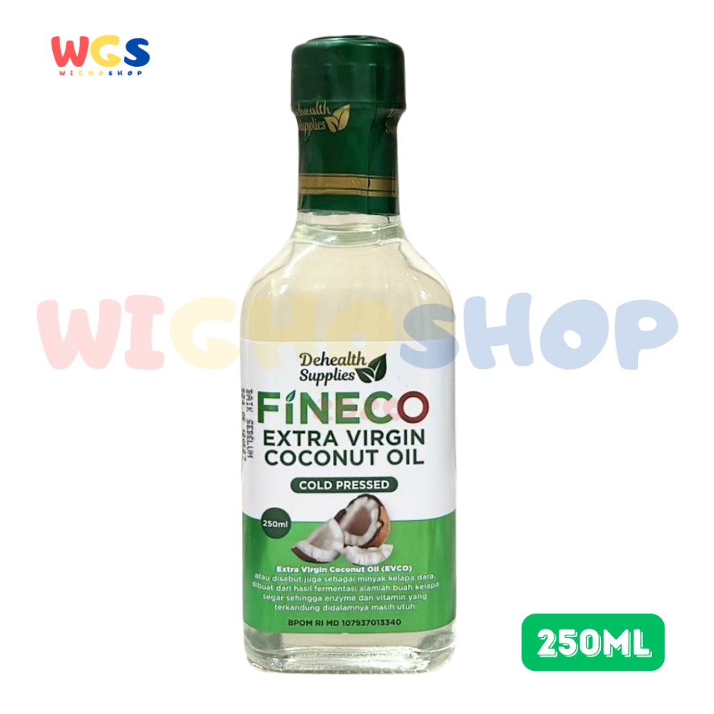 Dehealth Supplies Fineco Extra Virgin Coconut Oil 250ml – Minyak Kelapa Murni Cold Pressed