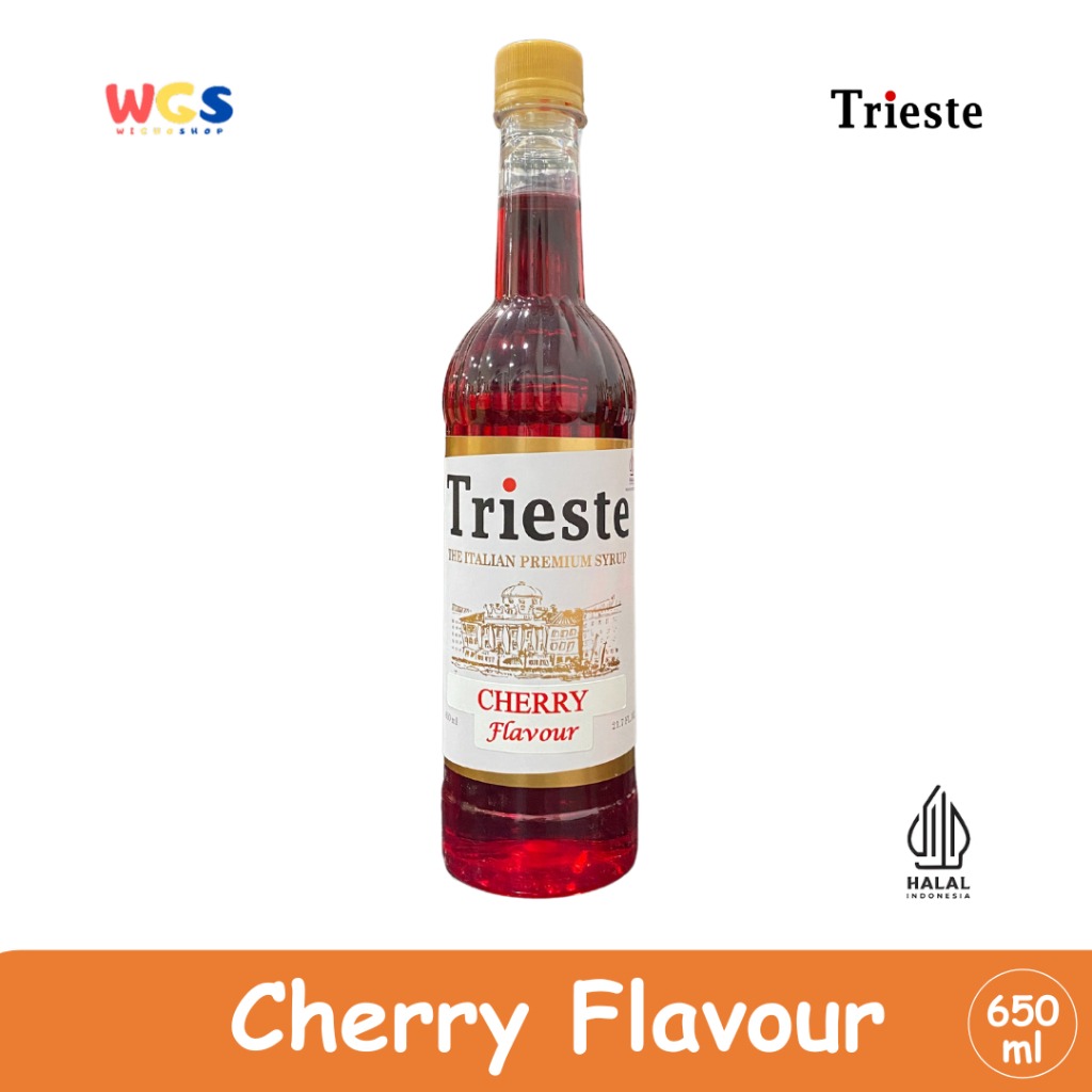Trieste Syrup Premium Cherry Flavour 650ml – Sirup Rasa Cherry Manis Asam untuk Minuman & Dessert