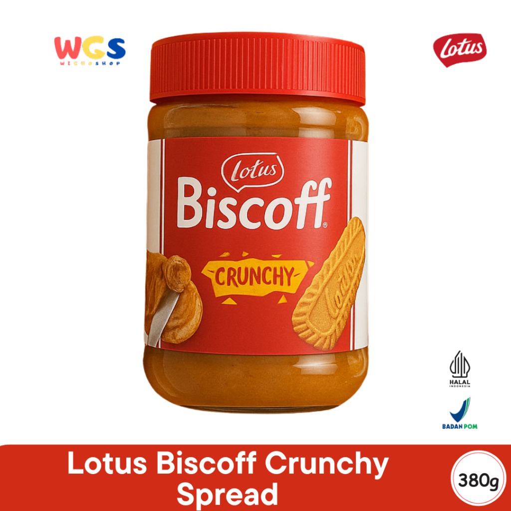 Lotus Biscoff Crunchy Spread 380g – Olesan Biskuit Karamel Renyah