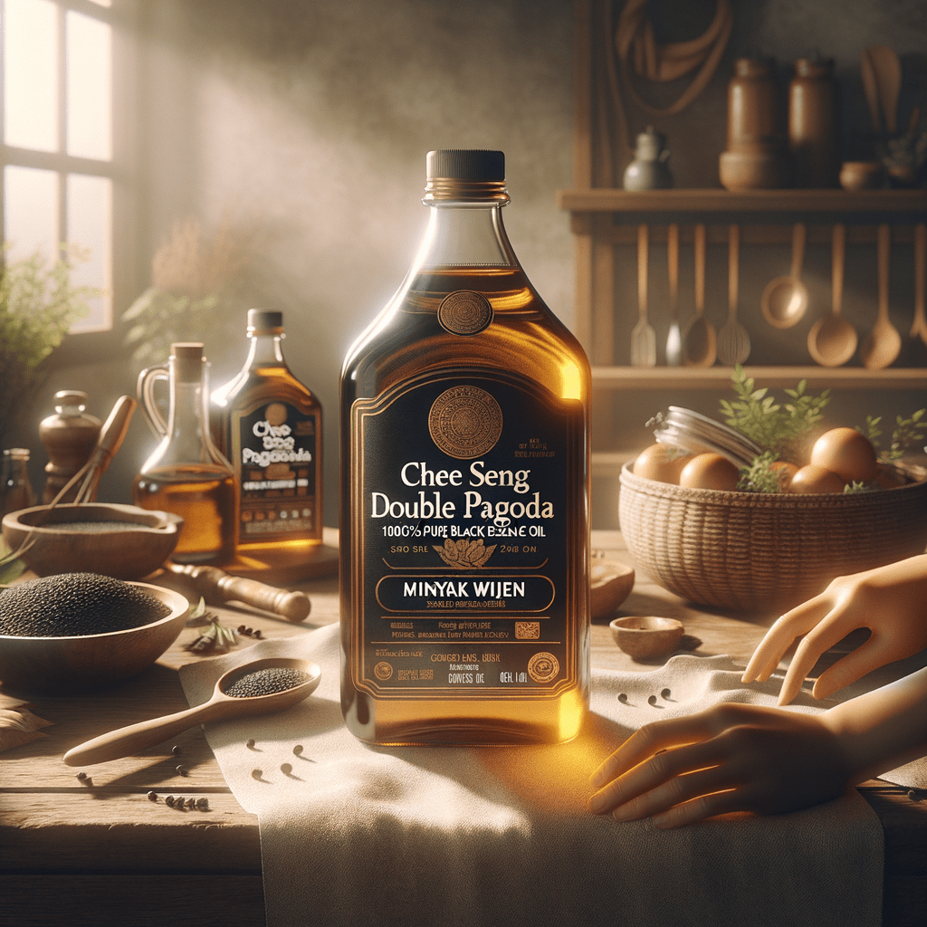Promo Chee Seng Double Pagoda 100% Pure Black Sesame Oil 650 ml - Minyak Wijen di Wighoshop