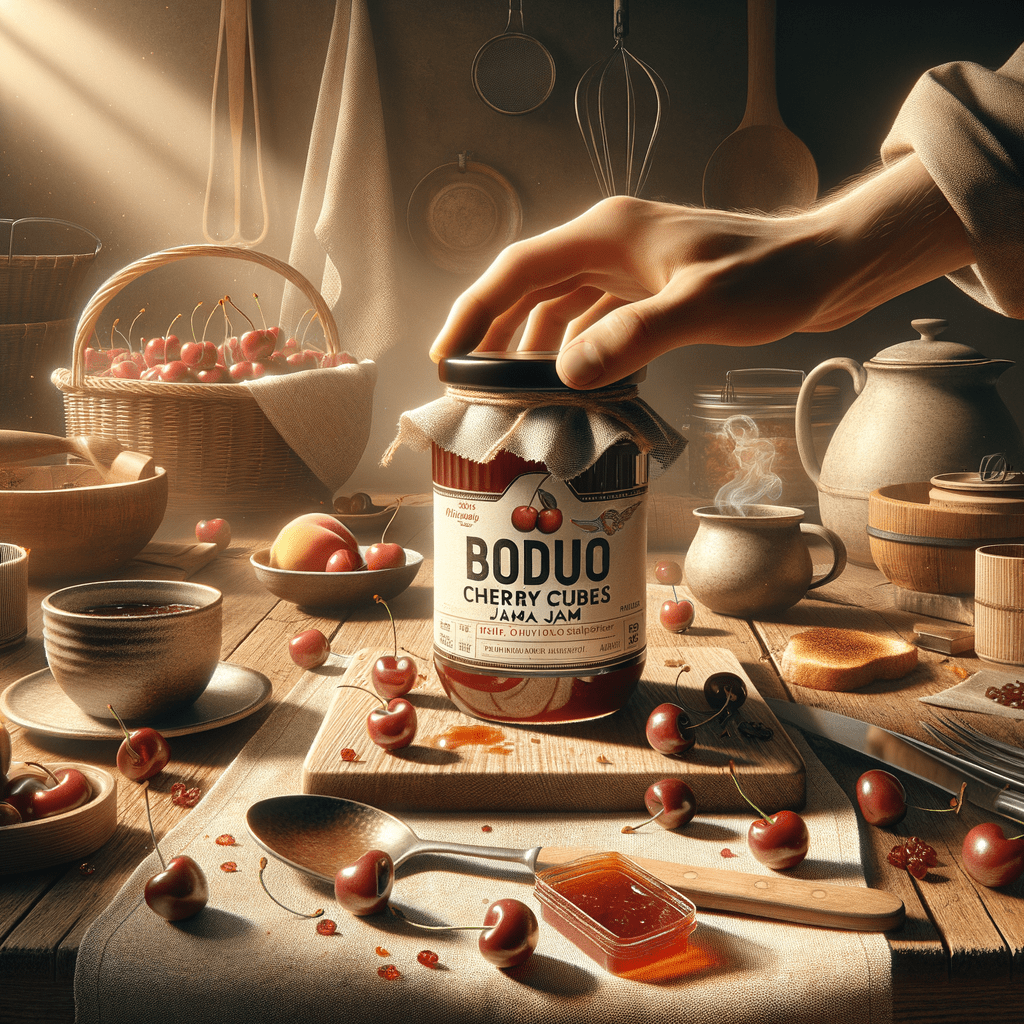 Promo BODUO Cherry Cubes Jam 1kg – Selai Ceri Premium untuk Minuman Kekinian dan Topping di Wighoshop