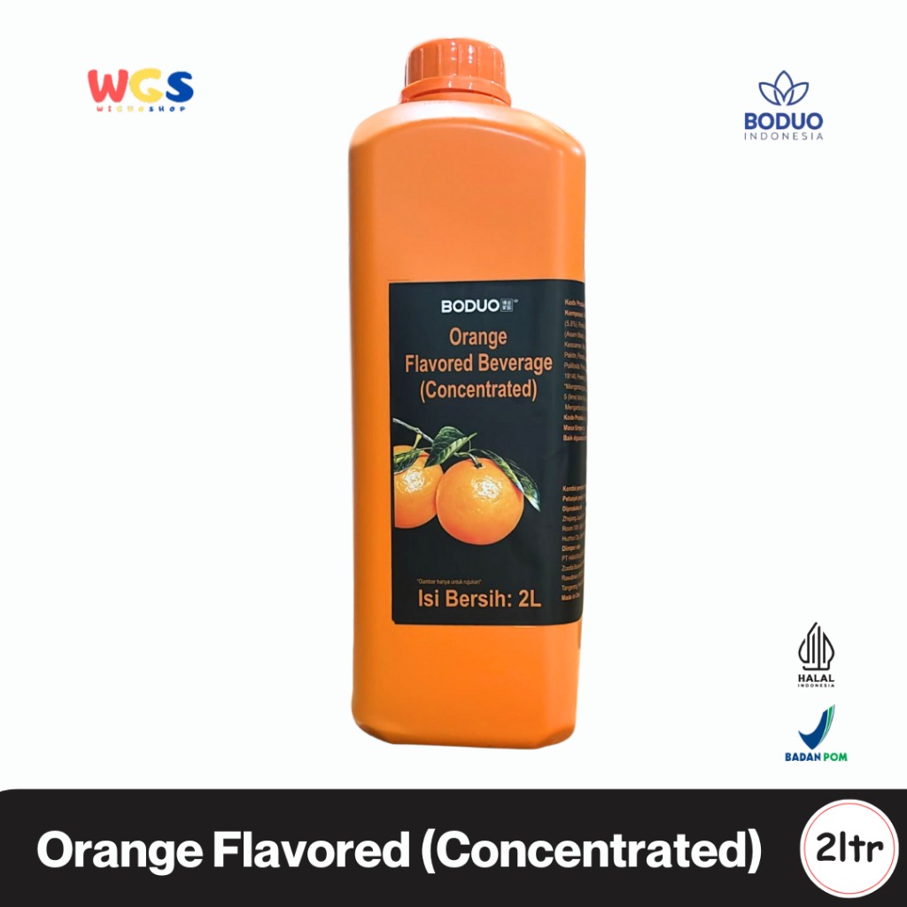 BODUO Orange Flavored Beverage Concentrate 2L – Sirup Jeruk Premium untuk Minuman & Dessert