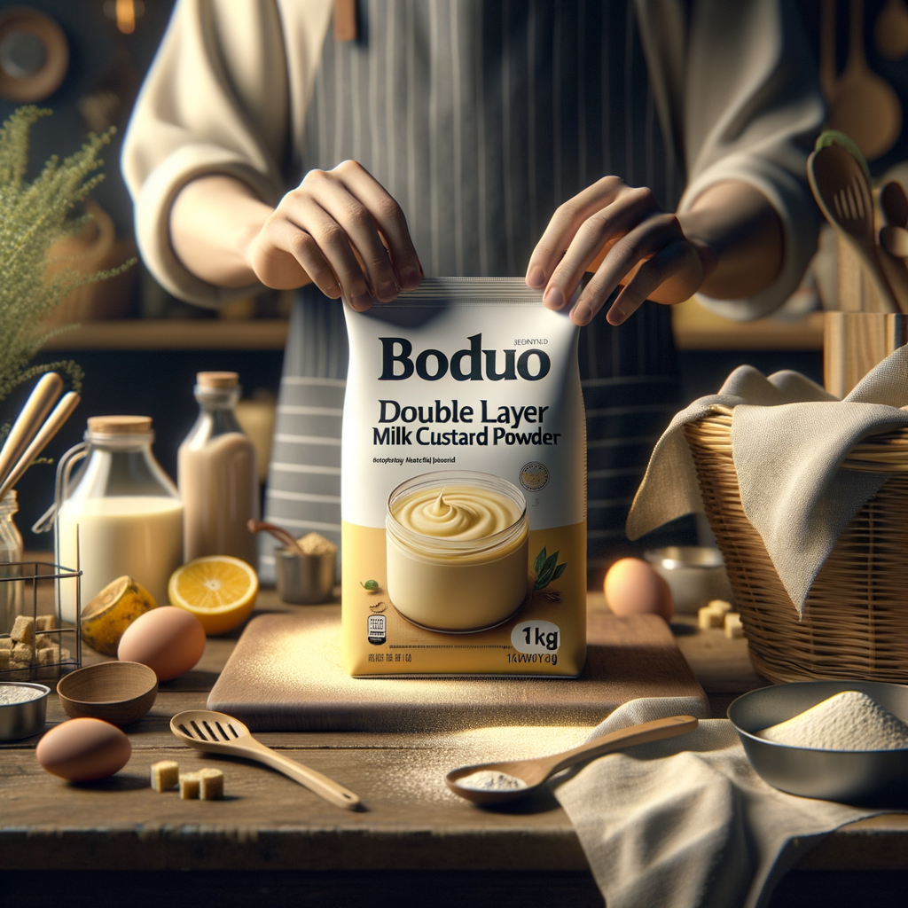 Promo BODUO Double Layer Milk Custard Powder 1kg – Bubuk Custard Susu Lembut & Creamy Premium di Wighoshop