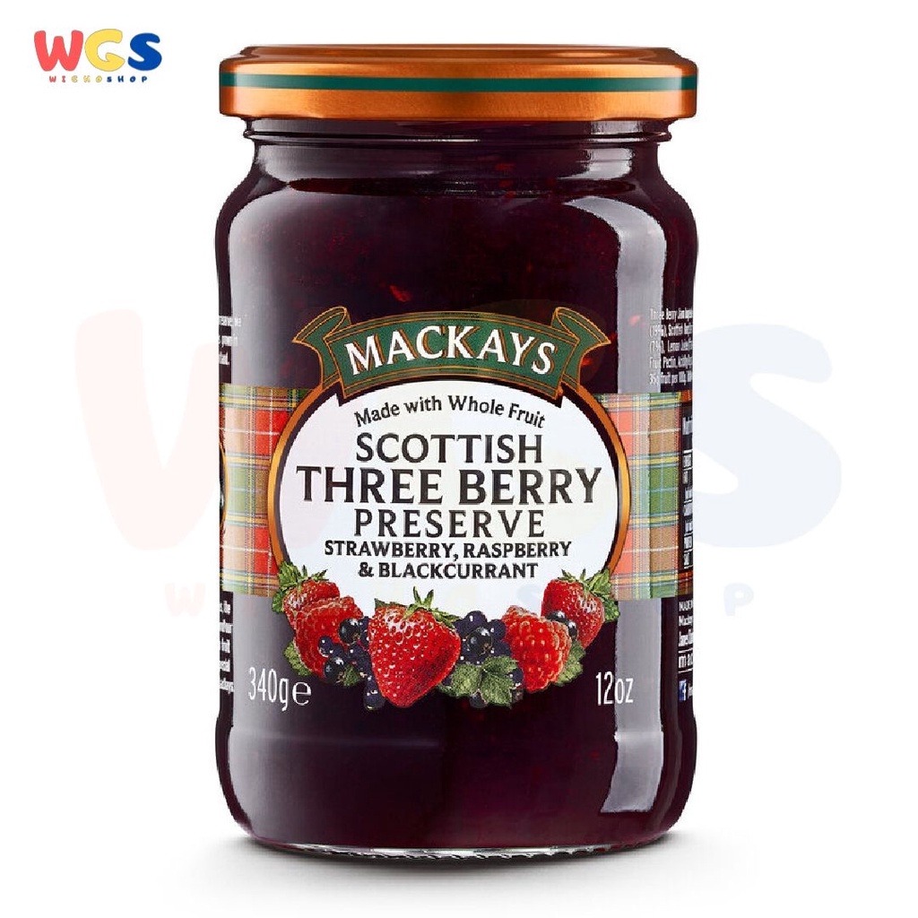Mackays Scottish Three Berry Preserve Jam 340g - Selai Buah