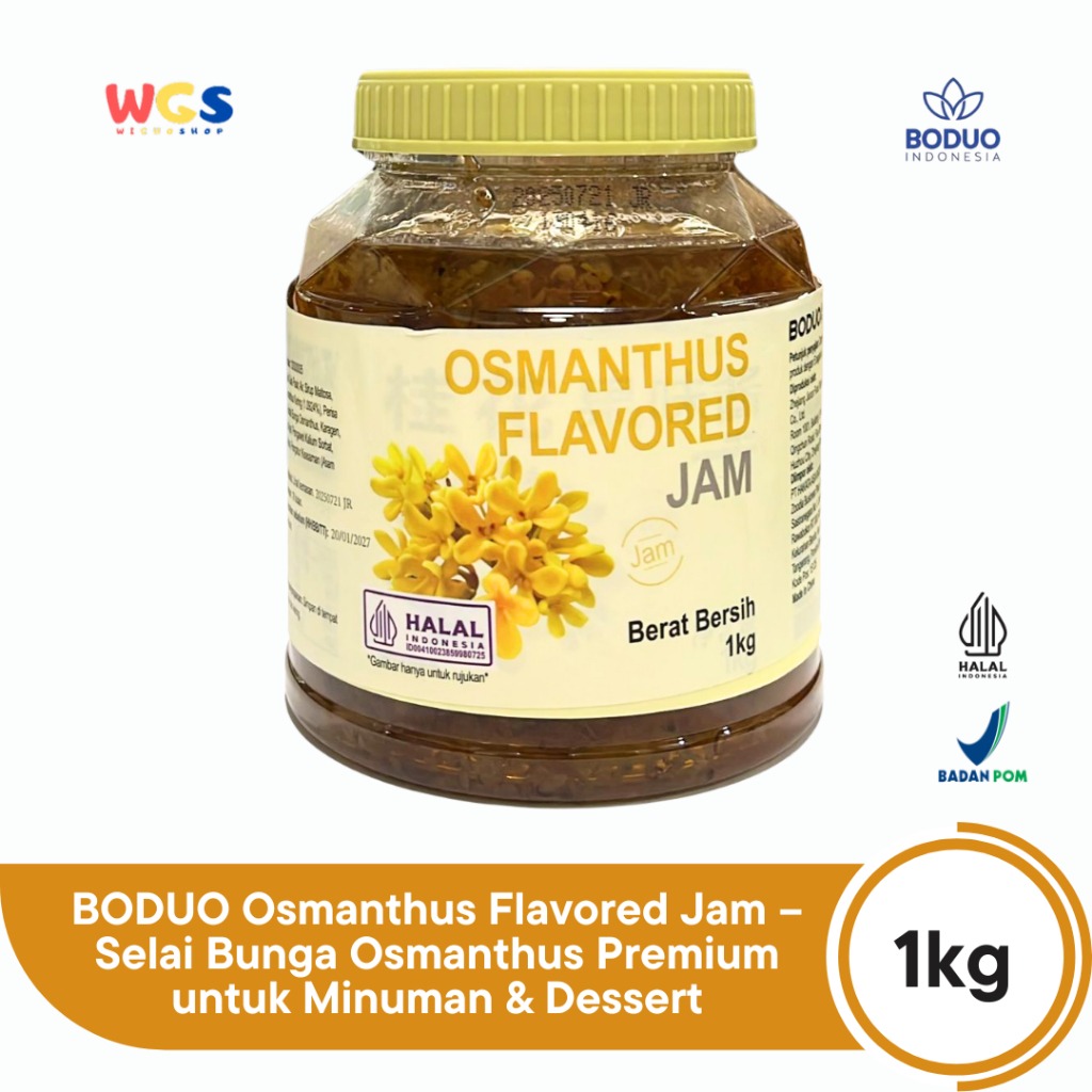 BODUO Osmanthus Flavored Jam 1kg – Selai Bunga Osmanthus Premium untuk Minuman & Dessert