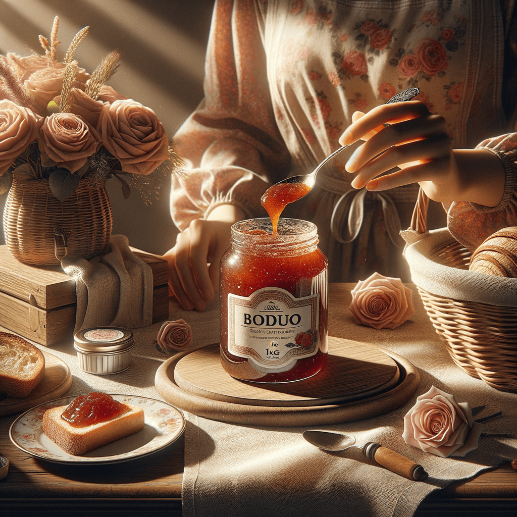 Promo BODUO Rose Flavored Jam 1kg - Selai Mawar Aromatik Premium untuk Minuman, Dessert & Bakery di Wighoshop