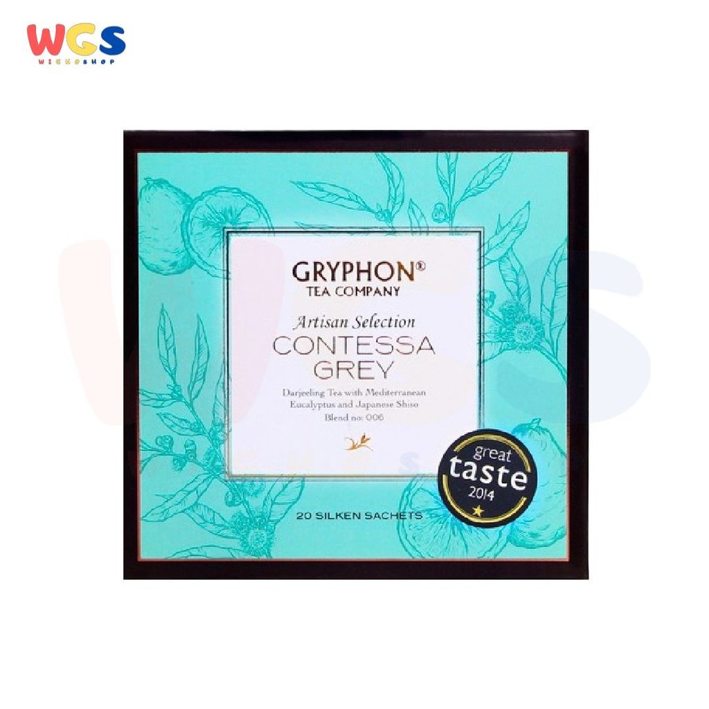 Gryphon Tea Bag Contessa Grey Darjeeling Tea With Eucalyptus & Japanese Shiso 1 Silken Sachet