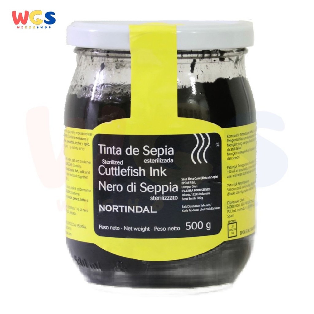 Nortindal Tinta de Sepia Cuttlefish Ink 500g – Tinta Cumi Steril Asli Spanyol untuk Paella & Pasta