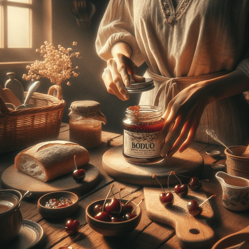 Promo BODUO Cherry Blossom Flavored Jam 1kg – Selai Sakura untuk Minuman, Topping & Dessert di Wighoshop