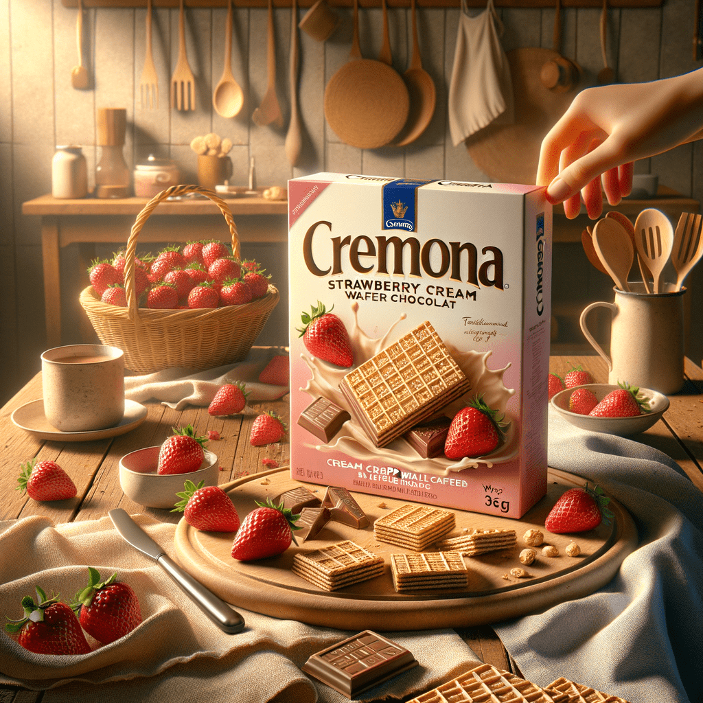 Promo Cremona Strawberry Cream Crisp Malt Wafer Chocolate 3pcs 36g di Wighoshop