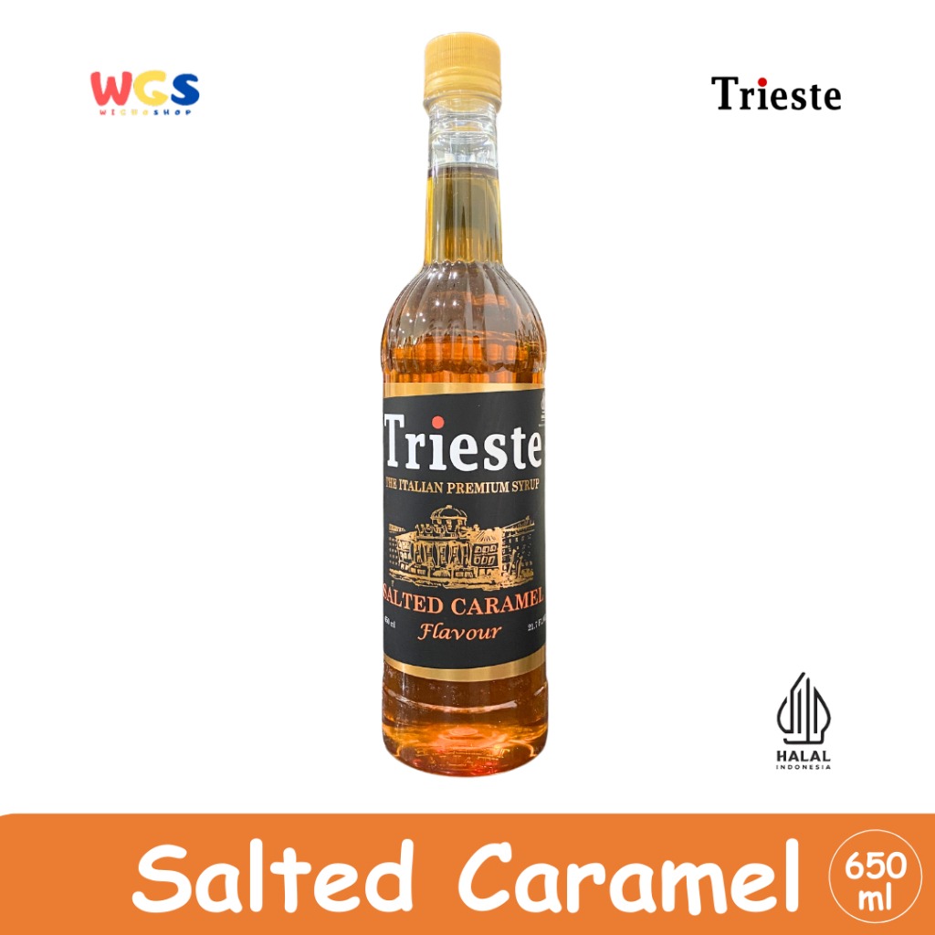 Trieste Syrup Premium Salted Caramel Flavour 650ml – Sirup Karamel Asin Lezat untuk Minuman