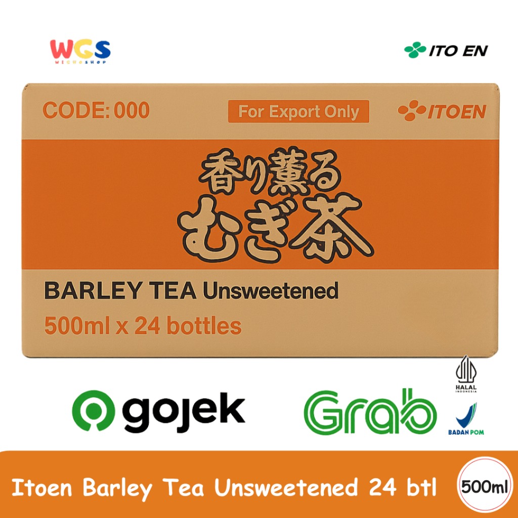 ITO EN Barley Tea Unsweetened 500mL x 24 – Mugicha Jepang Tanpa Gula & Tanpa Kafein - Gojek & Grab