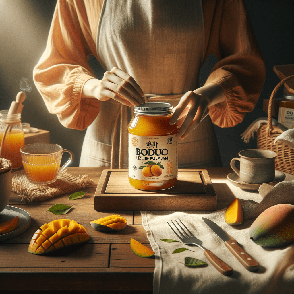 Promo BODUO Lizhenduo Mango Pulp Jam 1.2 kg – Base Minuman & Topping Rasa Mangga di Wighoshop