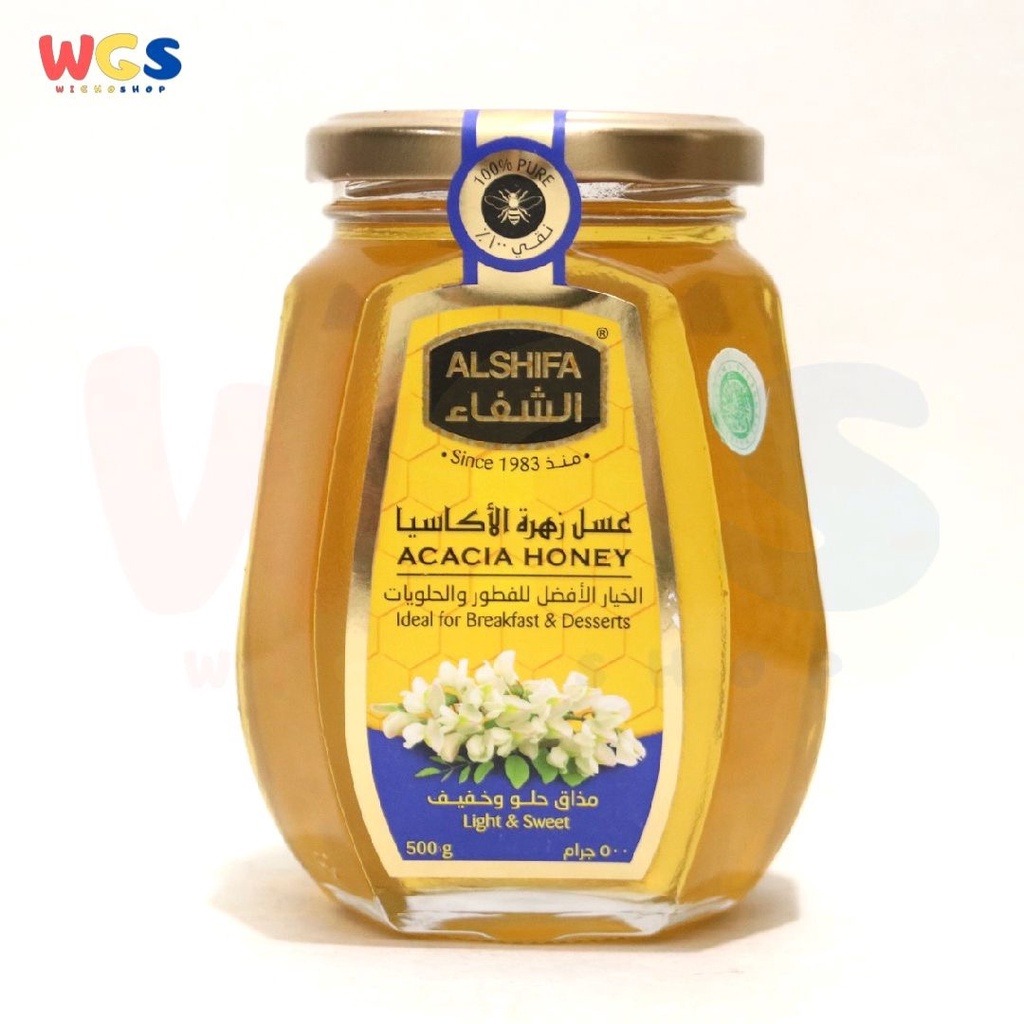 Alshifa Madu Natural Pure Premium Acacia Honey Light & Sweet 500g