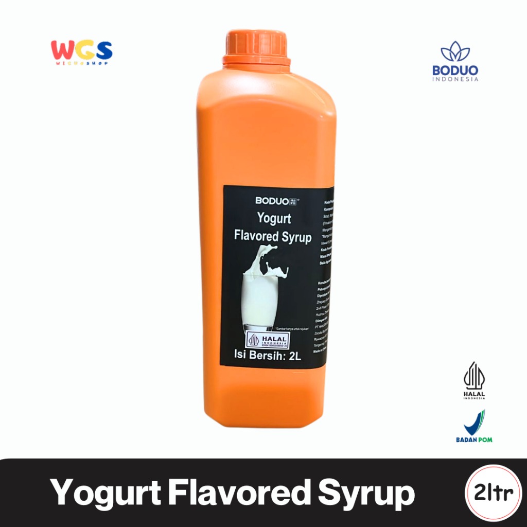 BODUO Yogurt Flavored Syrup 2L – Sirup Rasa Yogurt Premium untuk Minuman dan Dessert Kekinian